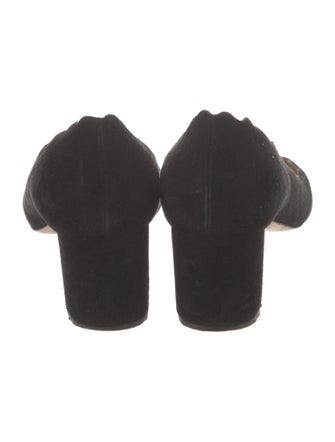 Chloé Suede Scalloped Accent Pumps