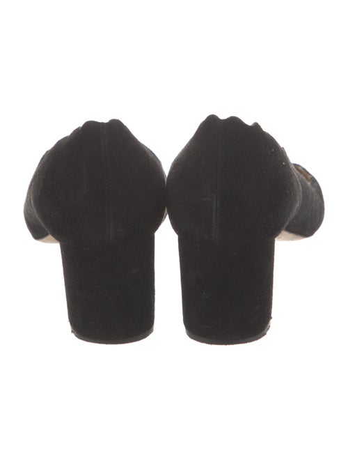 Chloé Suede Scalloped Accent Pumps