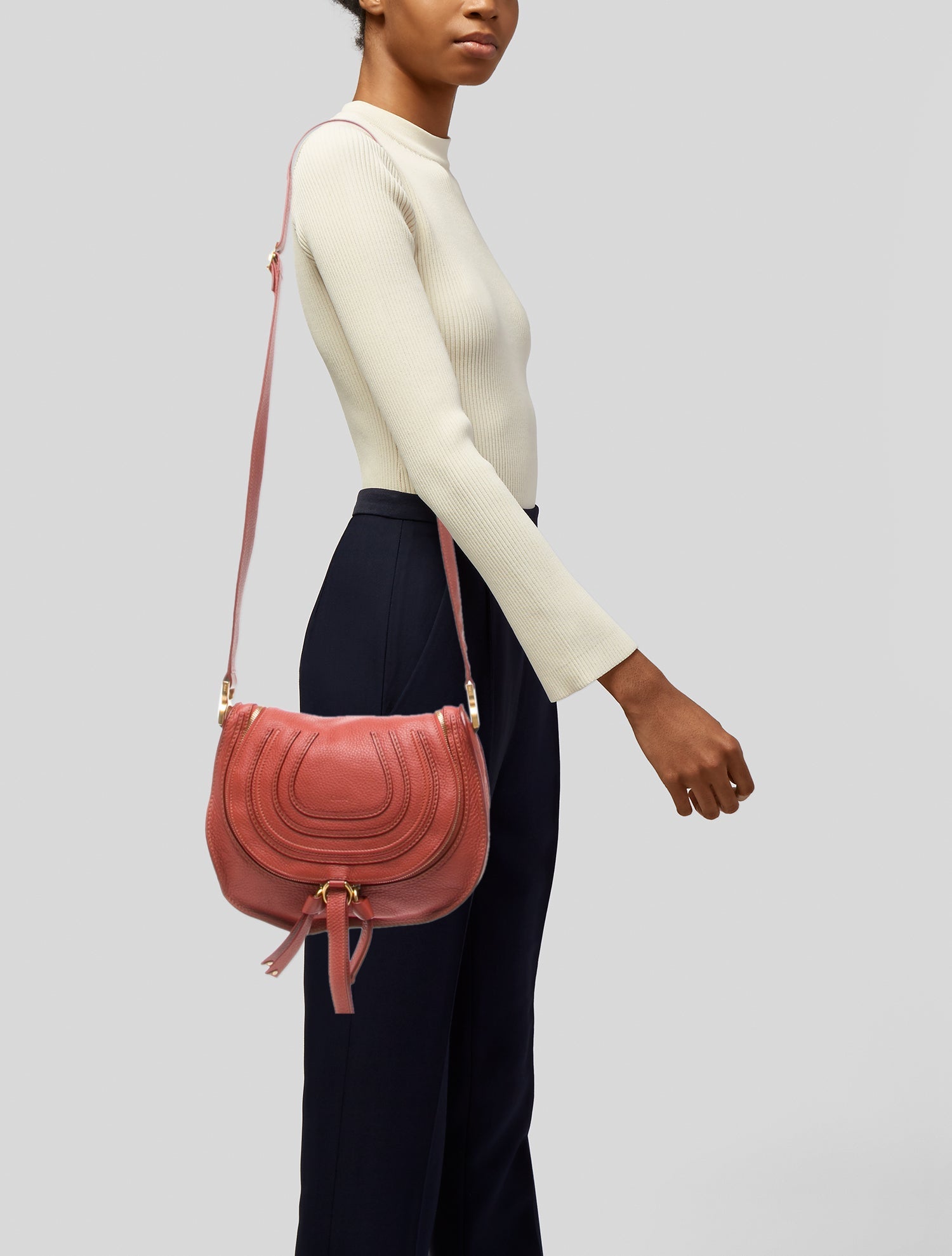 Chloé Leather Marcie Shoulder Bag Medium