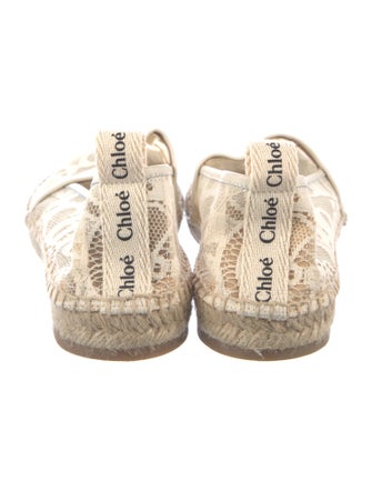 Chloé Lace Lace Pattern Espadrilles