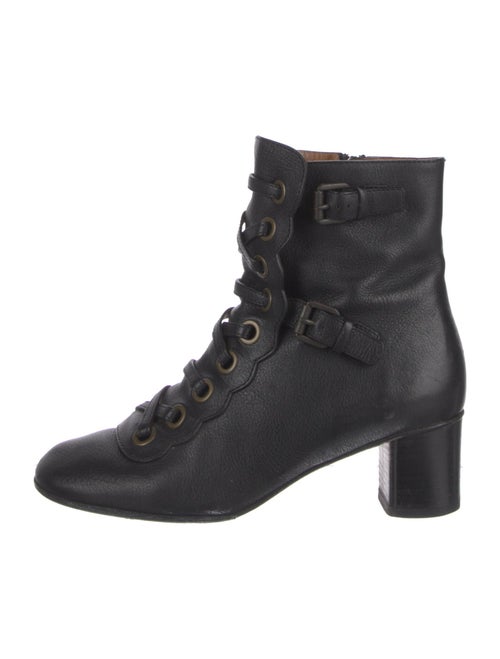 Chloé Leather Lace-Up Boots