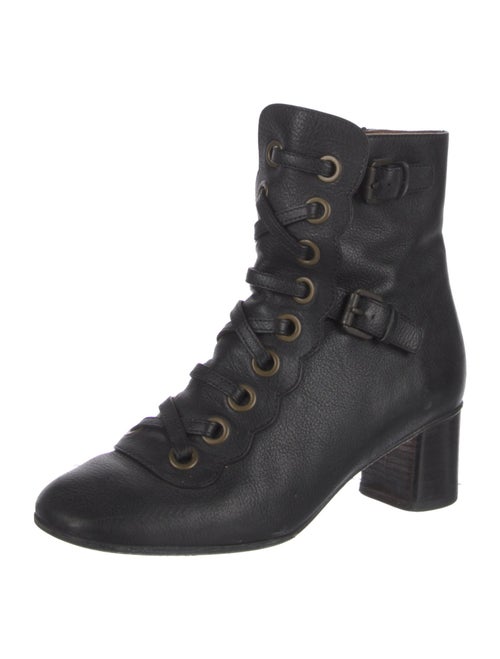 Chloé Leather Lace-Up Boots