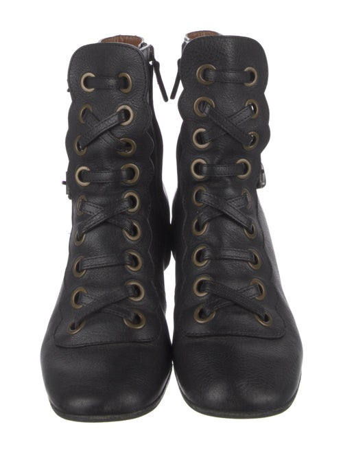 Chloé Leather Lace-Up Boots