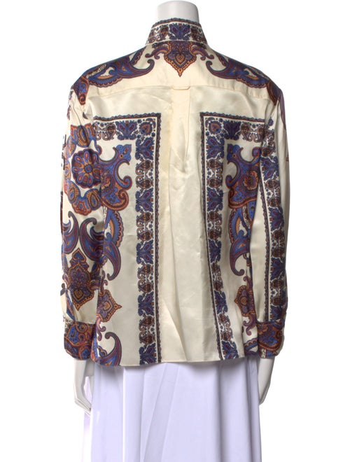 Chloé Paisley Print Long Sleeve Button-Up Top