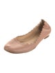 Chloé Leather Scalloped Accent Ballet Flats