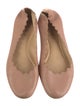 Chloé Leather Scalloped Accent Ballet Flats