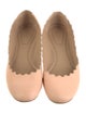 Chloé Leather Scalloped Accent Ballet Flats