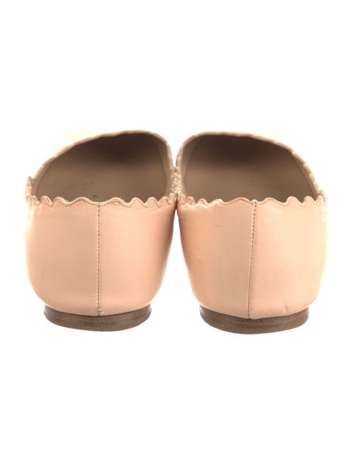 Chloé Leather Scalloped Accent Ballet Flats