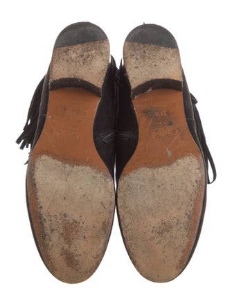 Chloé Suede Fringe Trim Accent Boots
