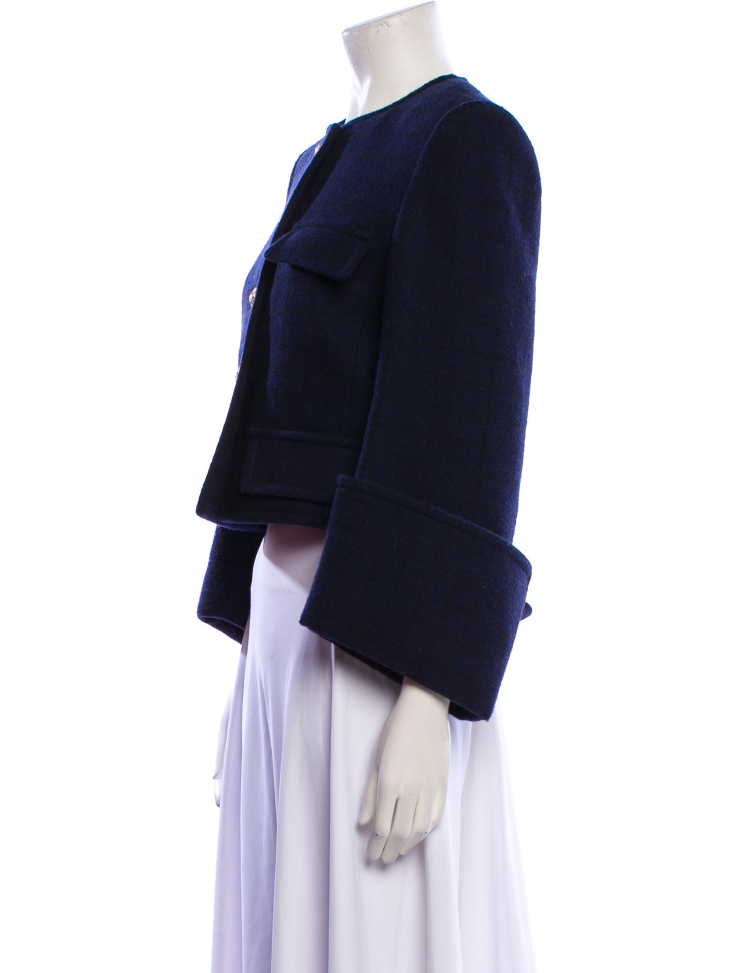 Chloé Virgin Wool Striped Evening Jacket