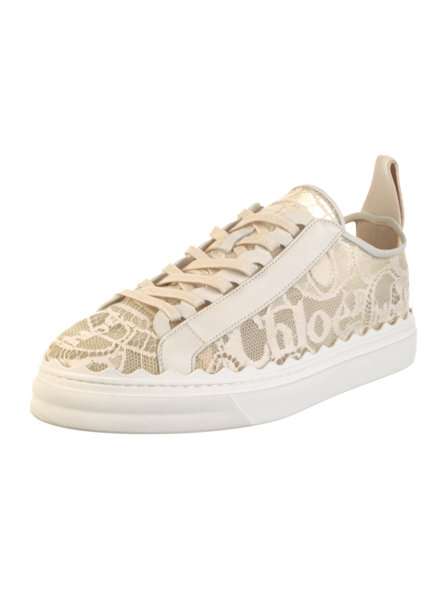 Chloé Lace Lace Pattern Sneakers