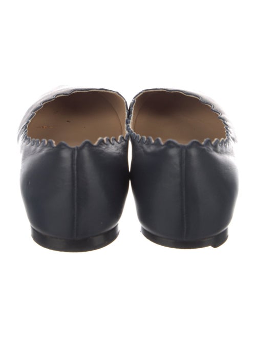 Chloé Leather Scalloped Accent Ballet Flats