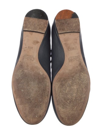 Chloé Leather Scalloped Accent Ballet Flats