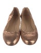 Chloé Leather Scalloped Accent Ballet Flats