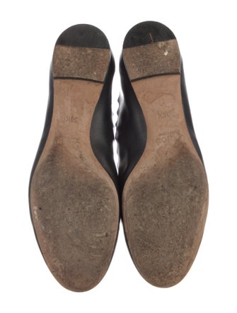 Chloé Leather Scalloped Accent Ballet Flats