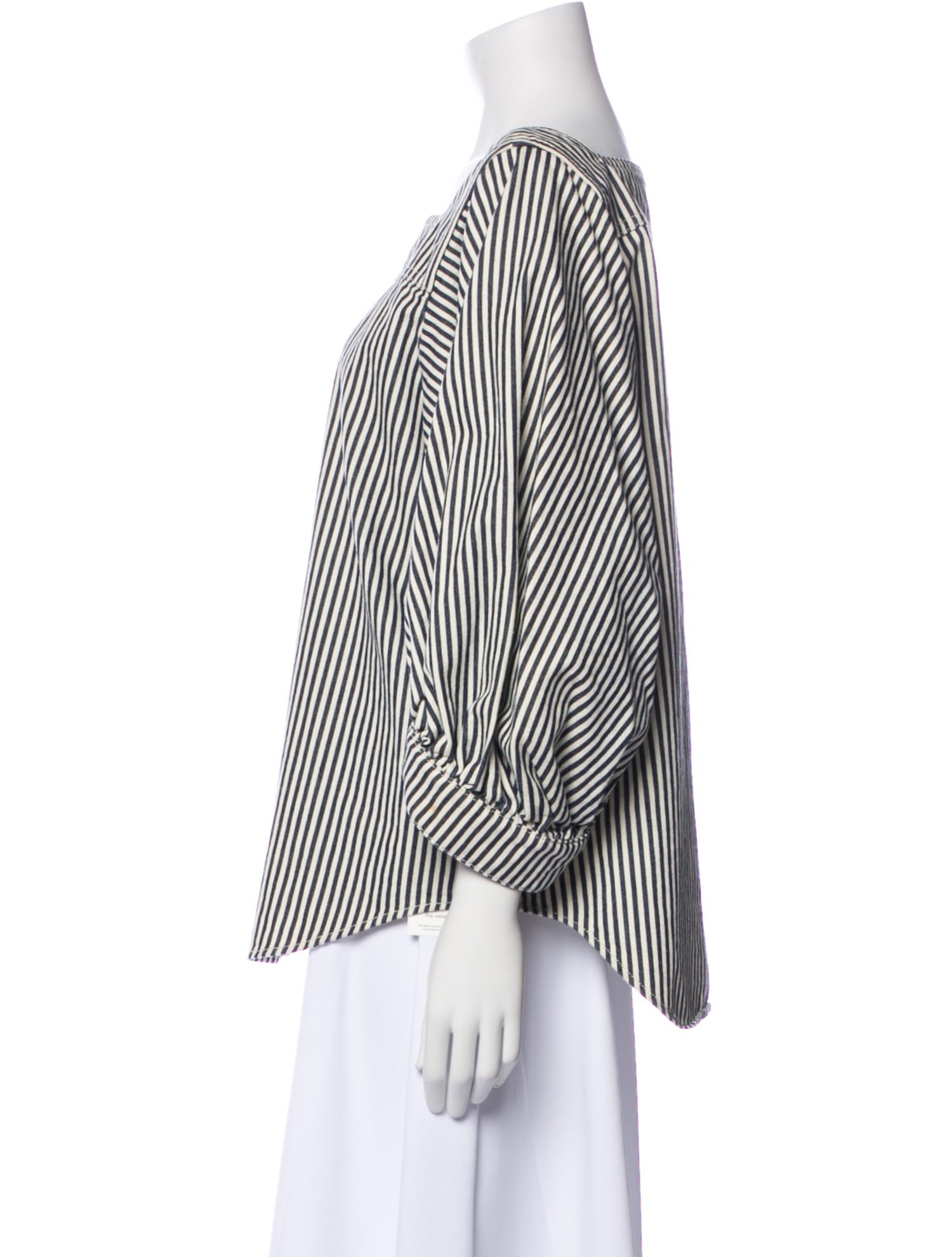 Chloé Striped Square Neckline Blouse