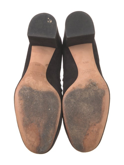 Chloé Suede Scalloped Accent Pumps