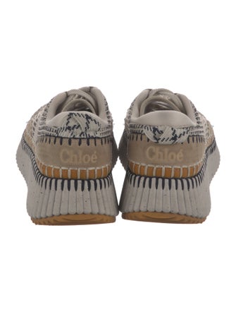 Chloé Tweed Pattern Sneakers