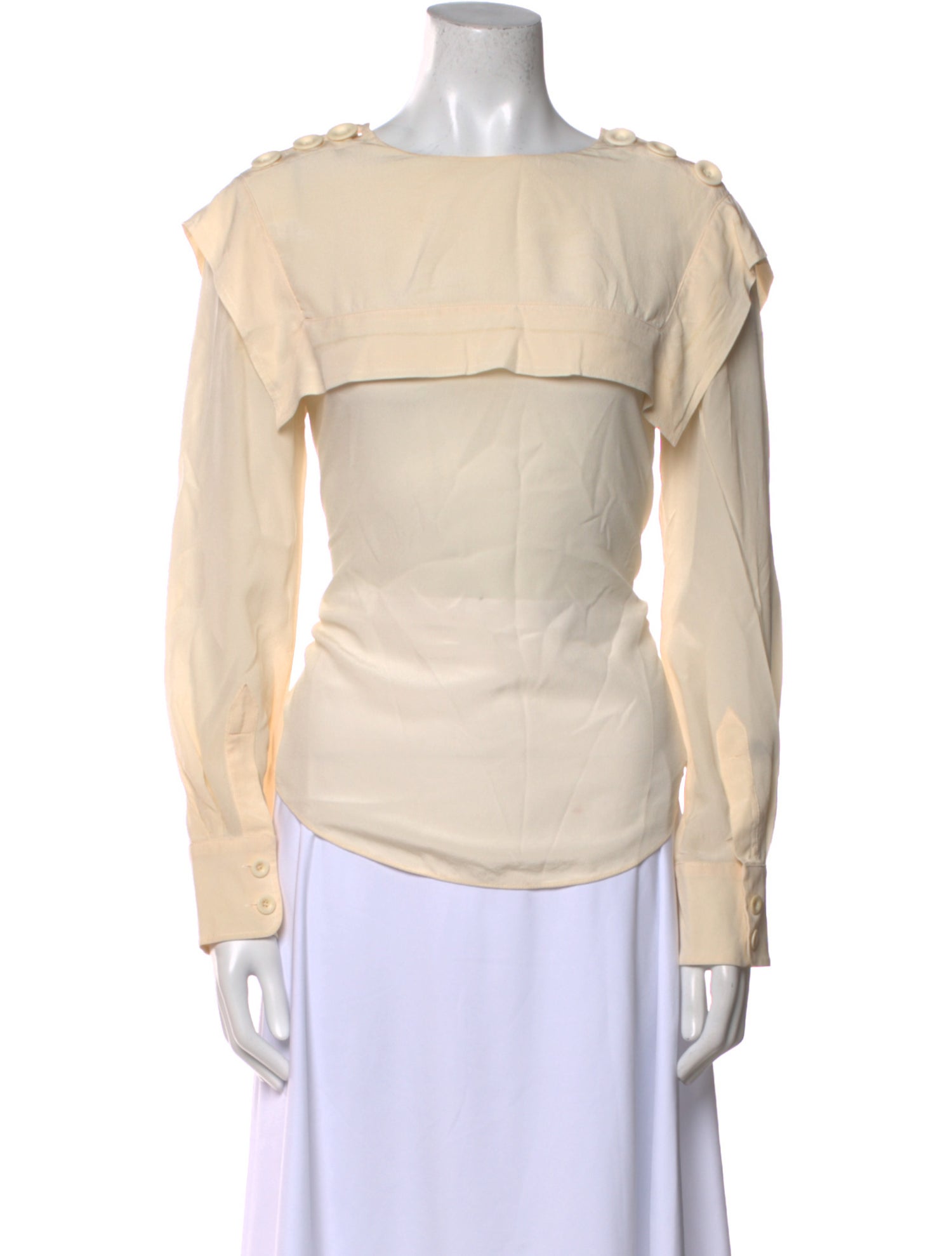 Chloé Silk Bateau Neckline Blouse