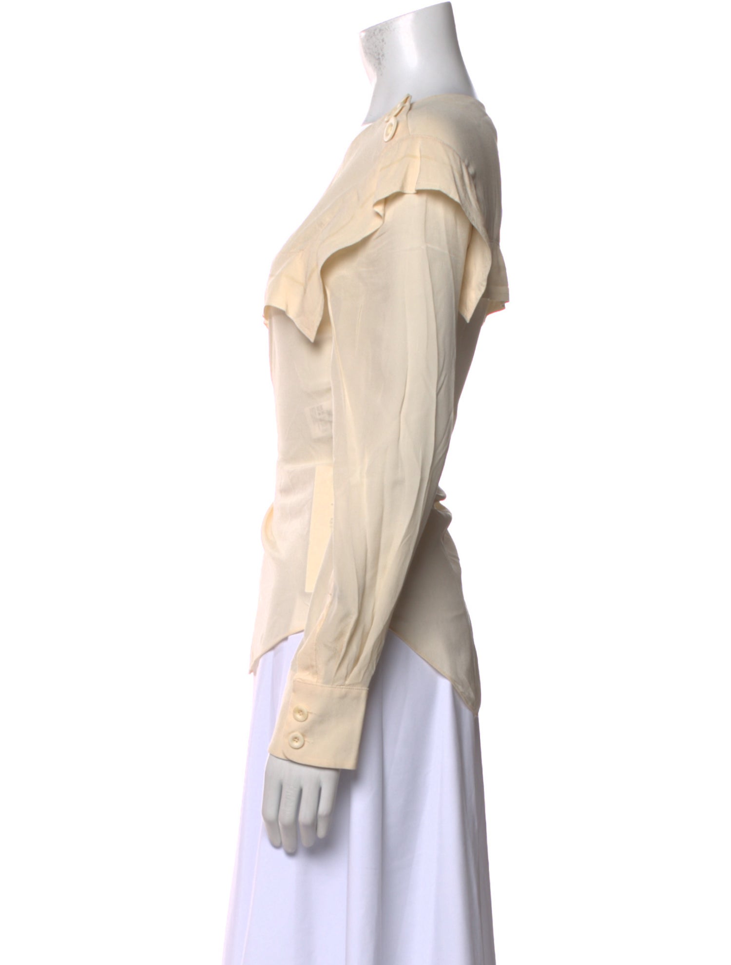 Chloé Silk Bateau Neckline Blouse