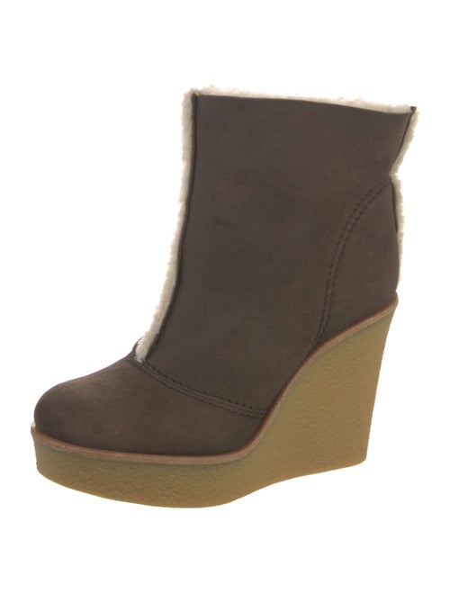 Chloé Suede Fur Trim Boots