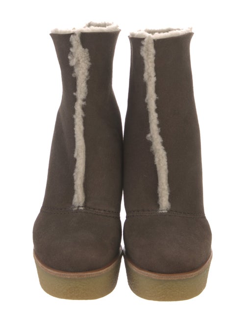 Chloé Suede Fur Trim Boots