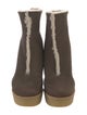 Chloé Suede Fur Trim Boots