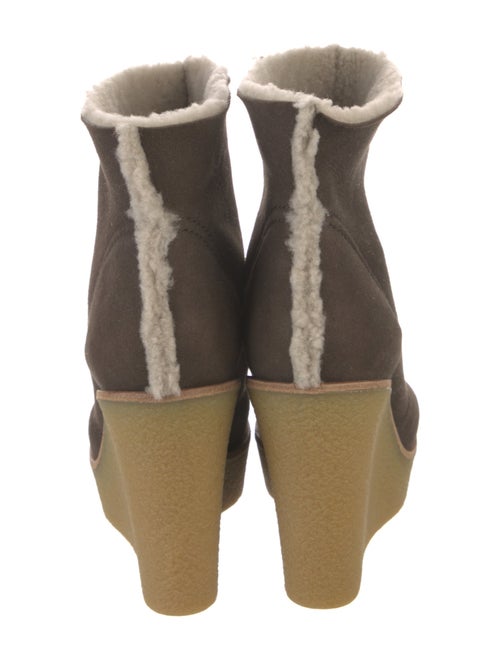 Chloé Suede Fur Trim Boots