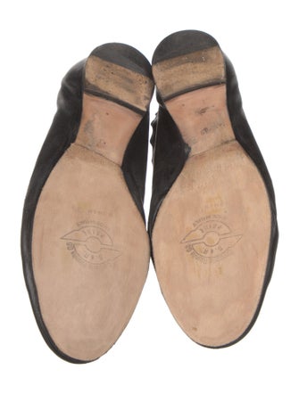 Chloé Leather Scalloped Accent Ballet Flats