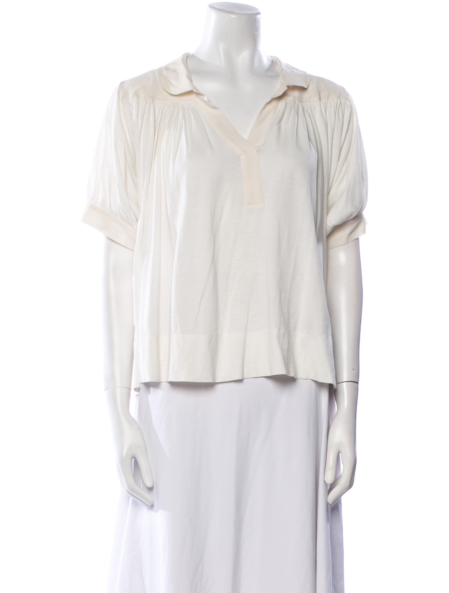 Chloé V-Neck Short Sleeve Blouse