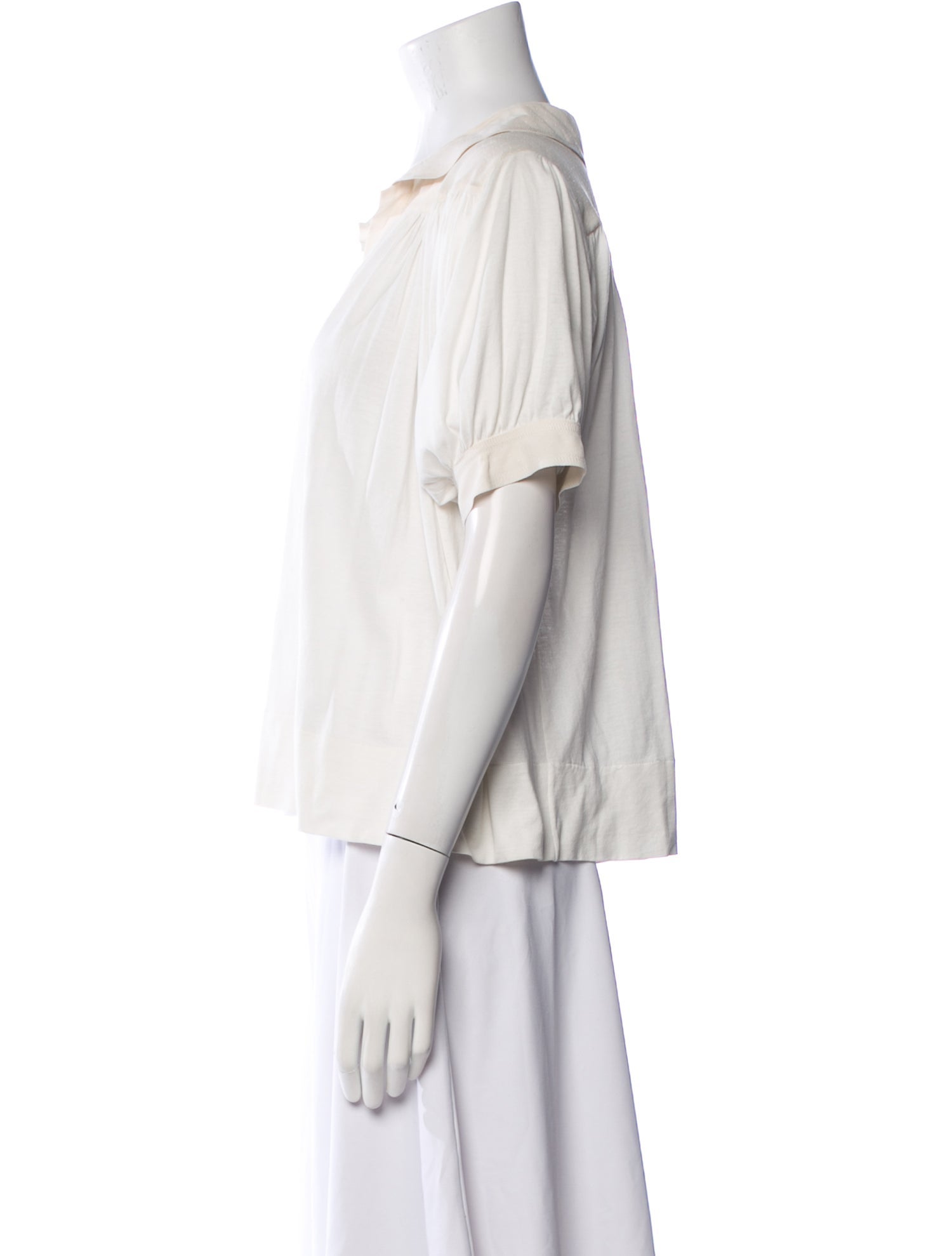 Chloé V-Neck Short Sleeve Blouse