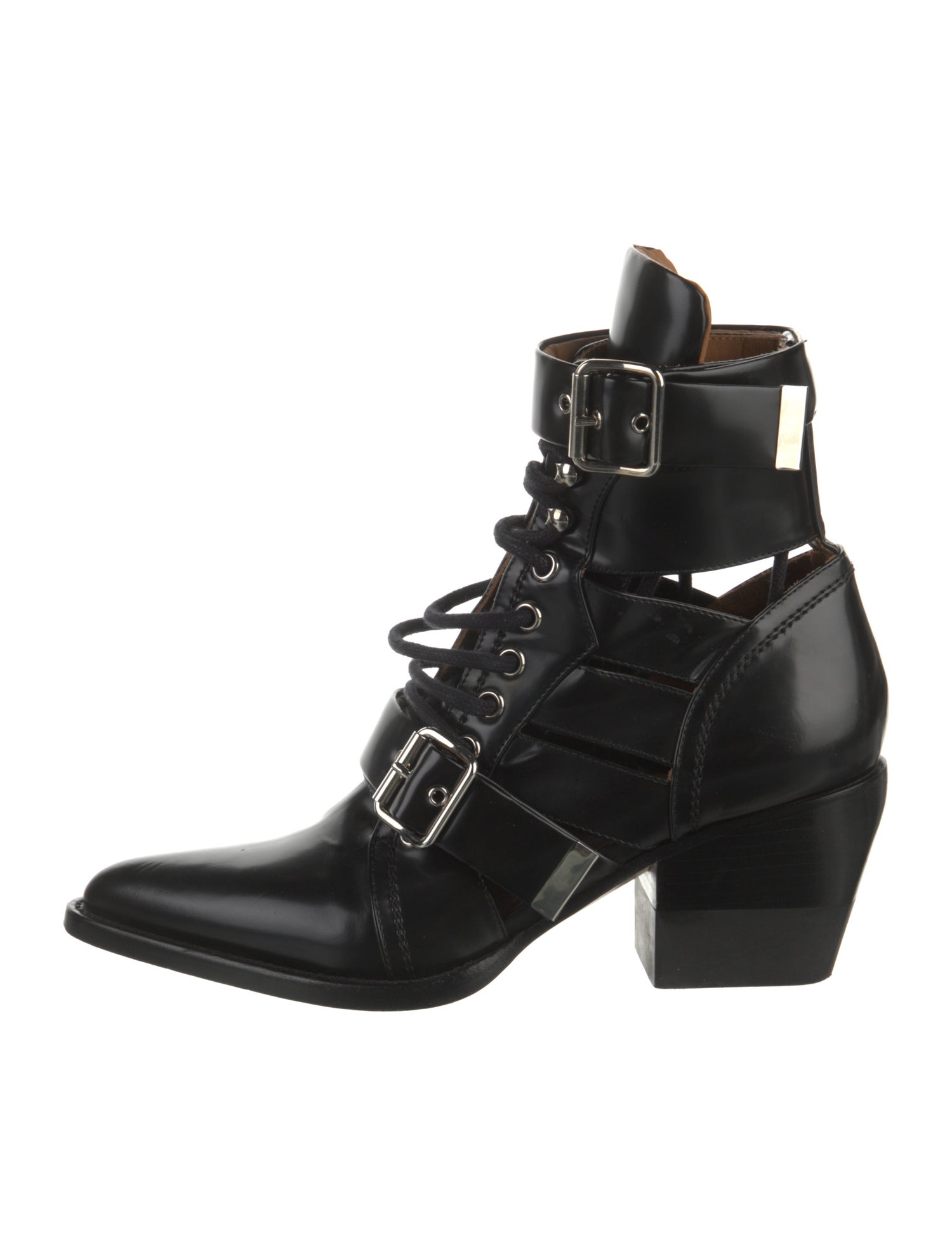 Chloé Leather Lace-Up Boots