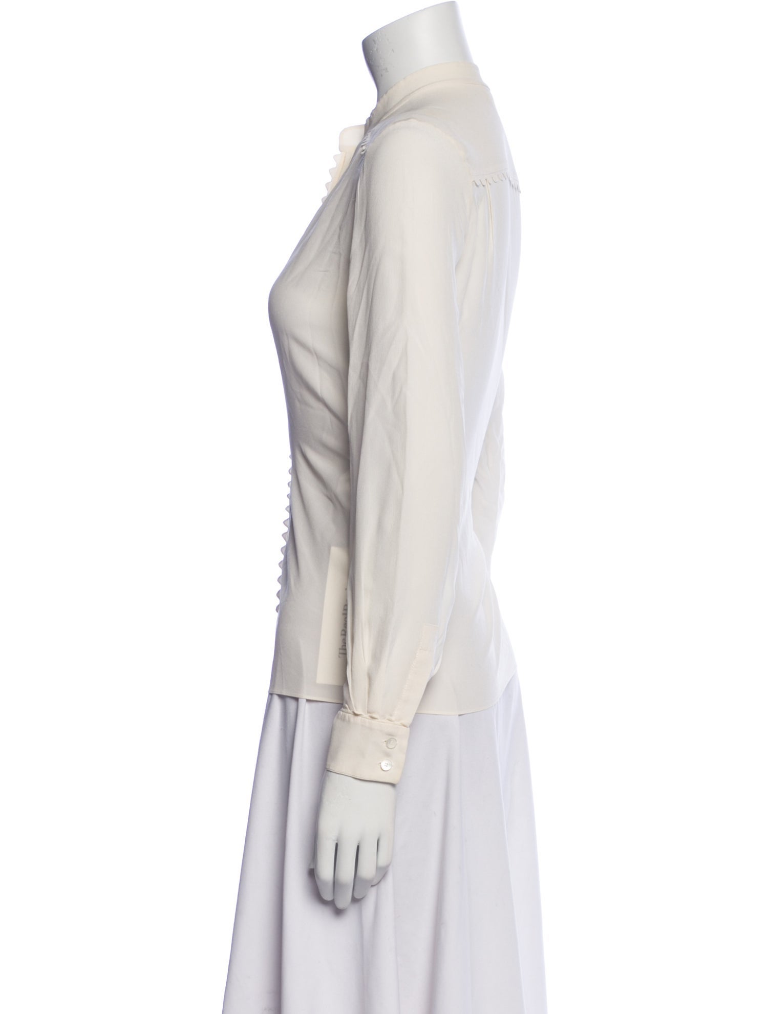 Chloé Silk Mock Neck Blouse