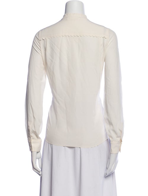 Chloé Silk Mock Neck Blouse