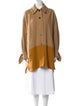 Chloé Virgin Wool Colorblock Pattern Coat