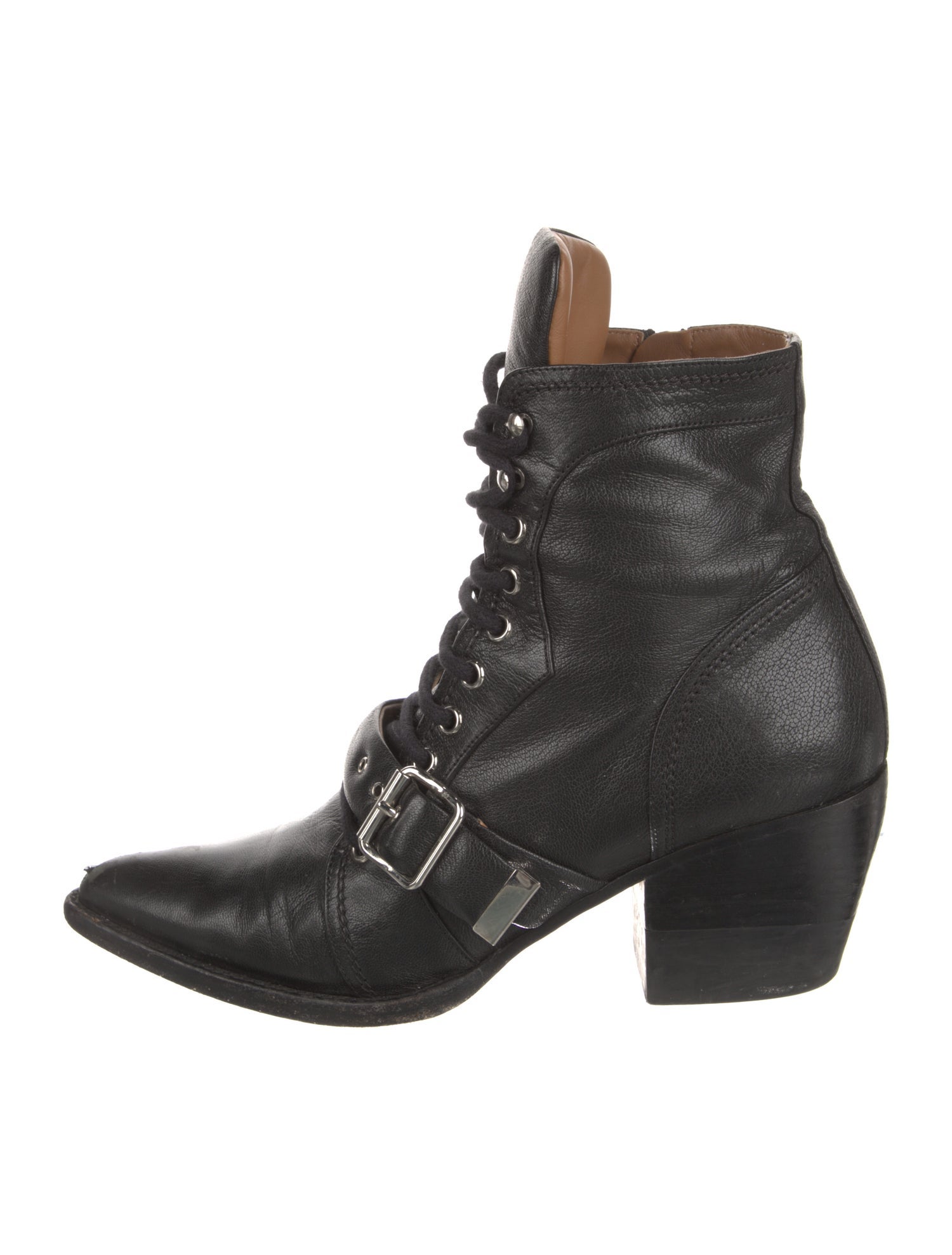 Chloé Leather Lace-Up Boots