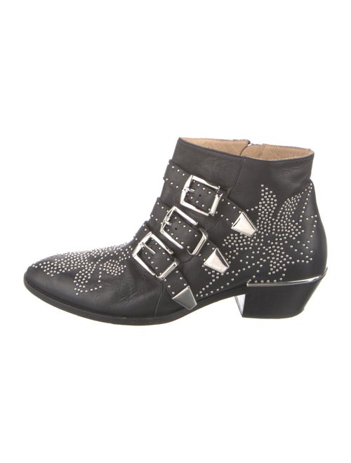 Chloé Leather Patterned Western Boots