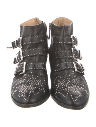 Chloé Leather Patterned Western Boots