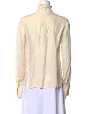 Chloé Silk Mock Neck Blouse