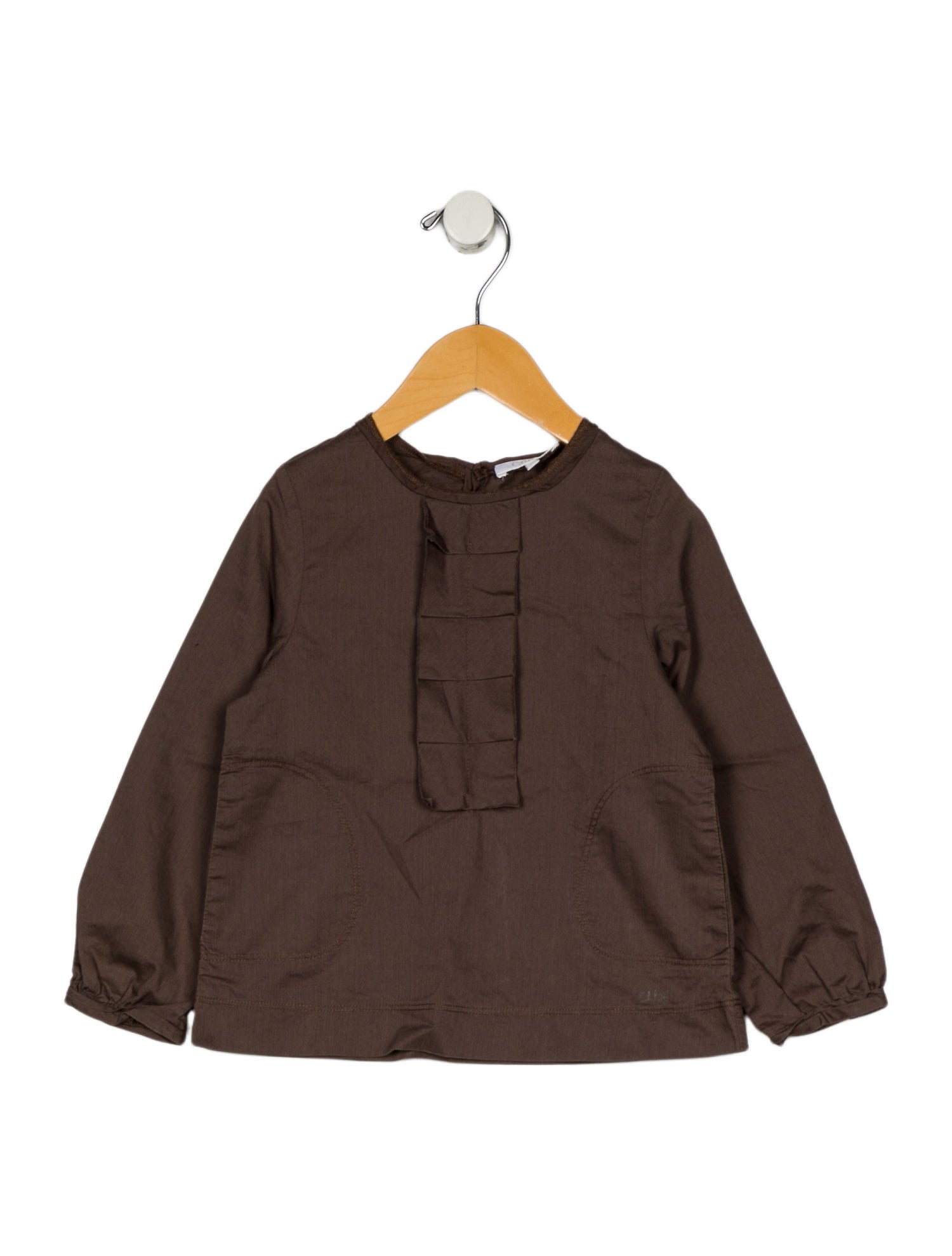 Chloé Girls' Long Sleeve Cotton Top