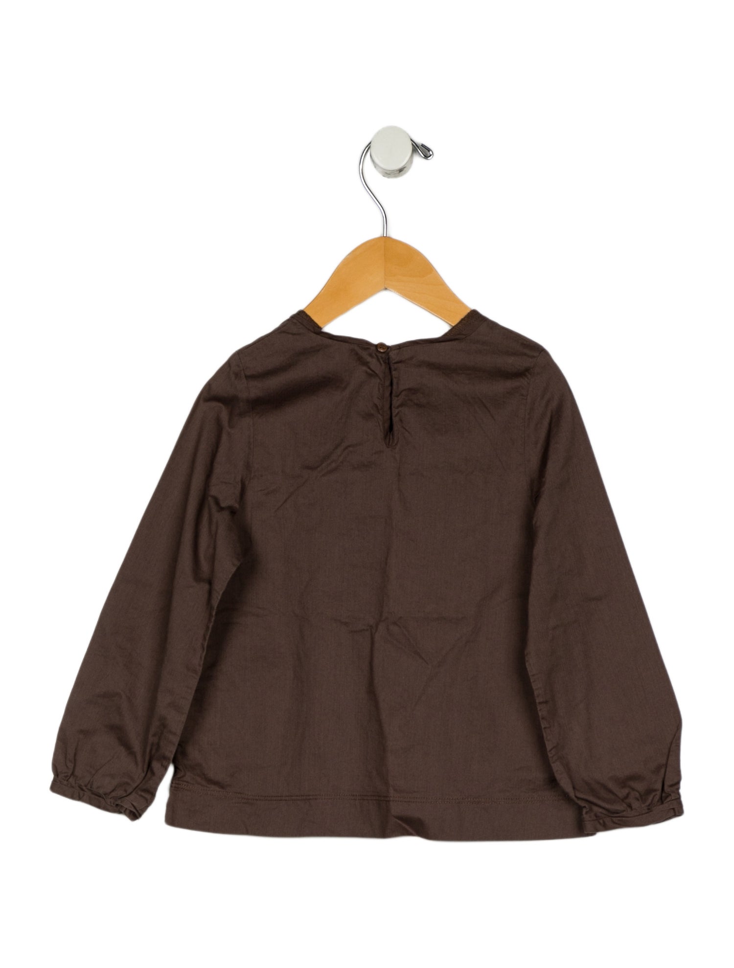 Chloé Girls' Long Sleeve Cotton Top