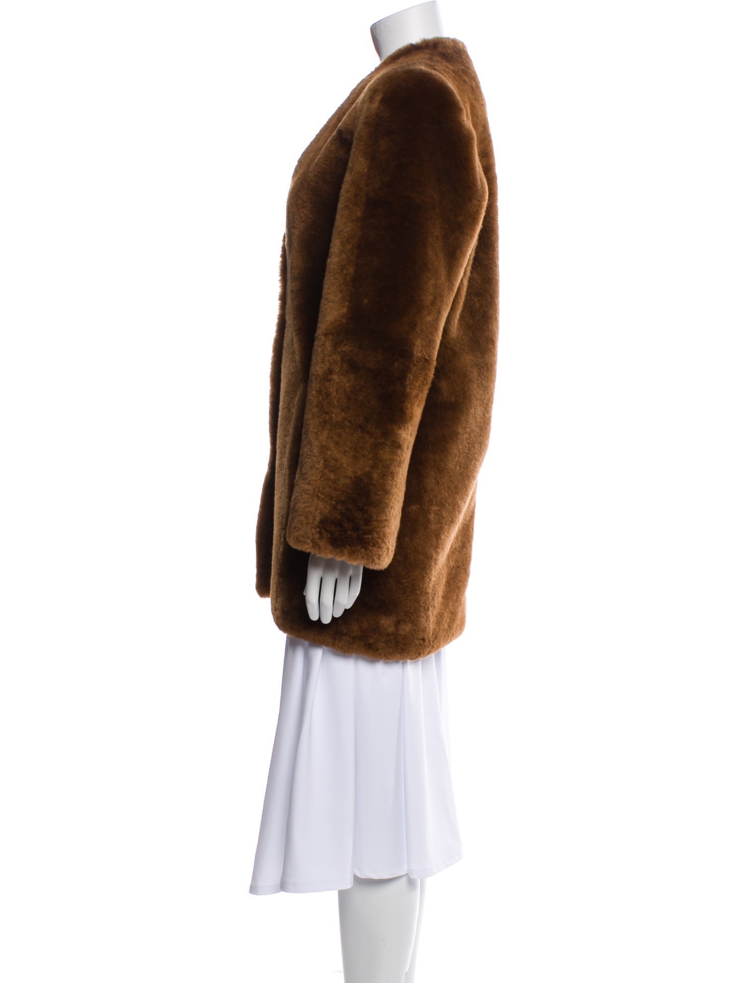 Chloé Lambskin Faux Fur Coat