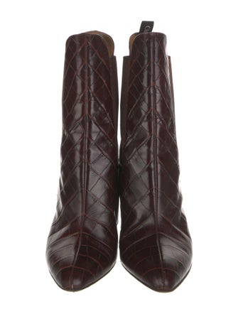Chloé Crocodile Animal Print Chelsea Boots