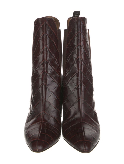 Chloé Crocodile Animal Print Chelsea Boots