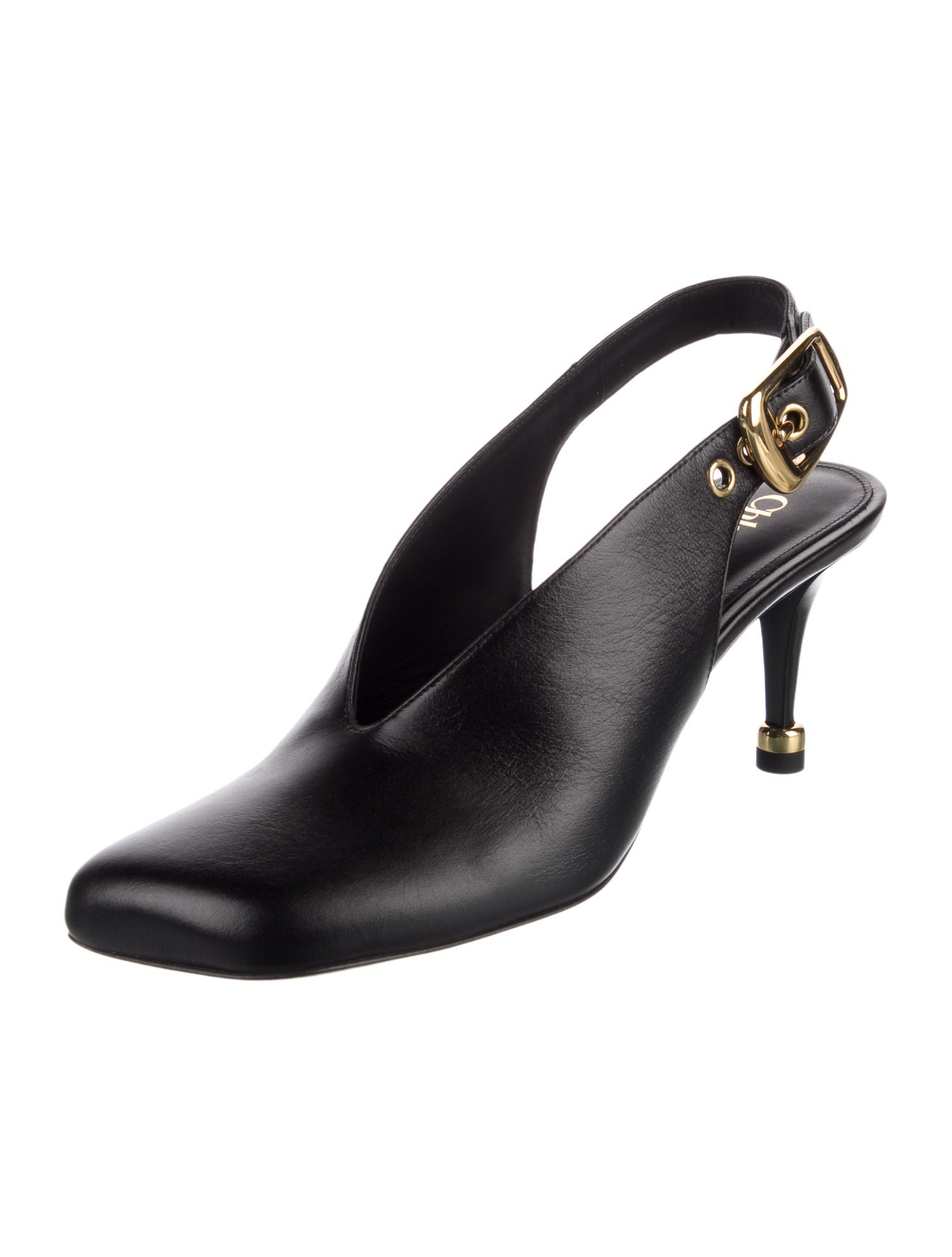 Chloé Andrea Leather Slingback Pumps