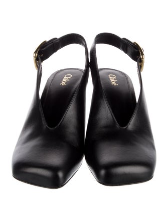 Chloé Andrea Leather Slingback Pumps
