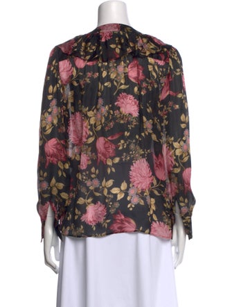 Chloé Silk Floral Print Blouse