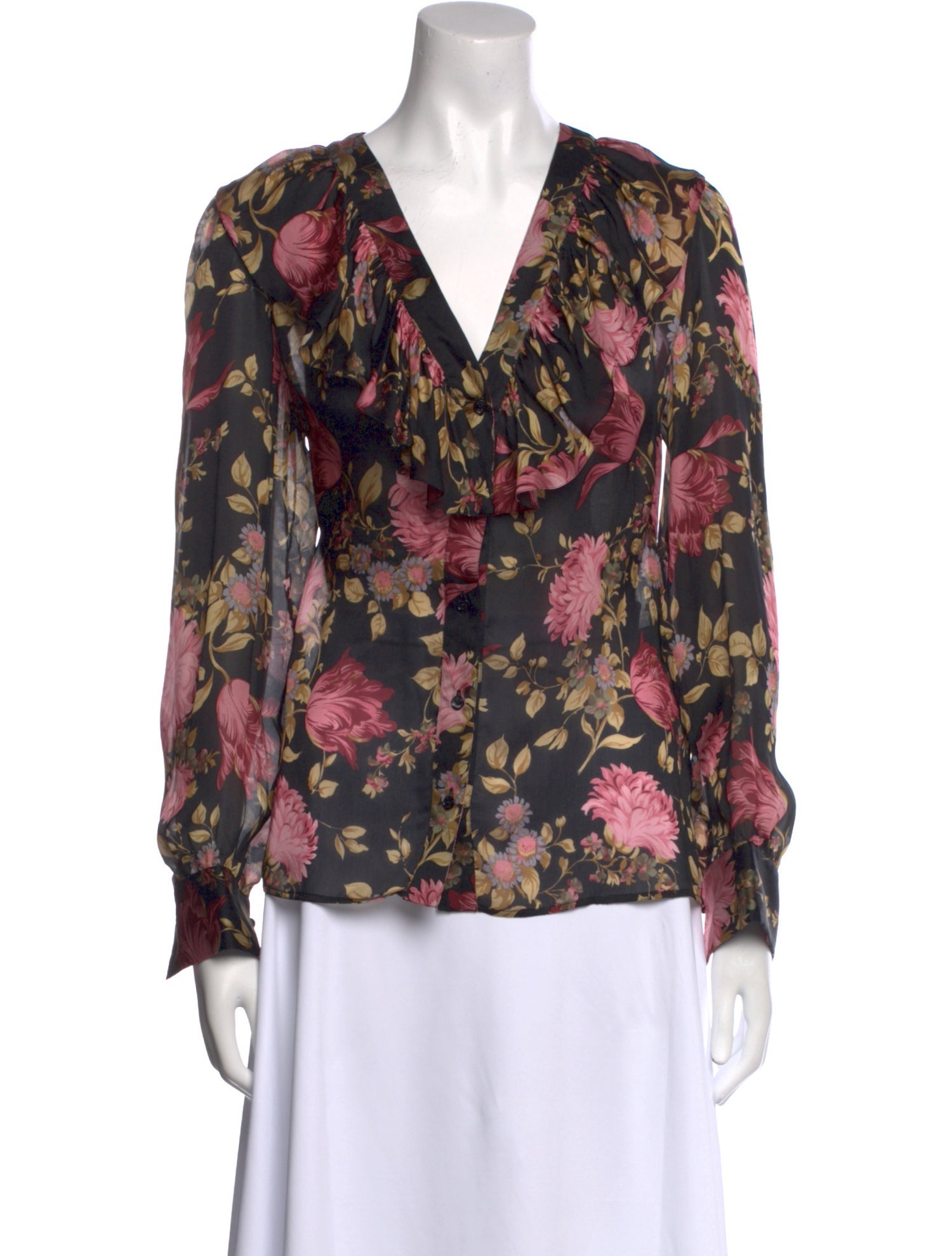 Chloé Silk Floral Print Blouse