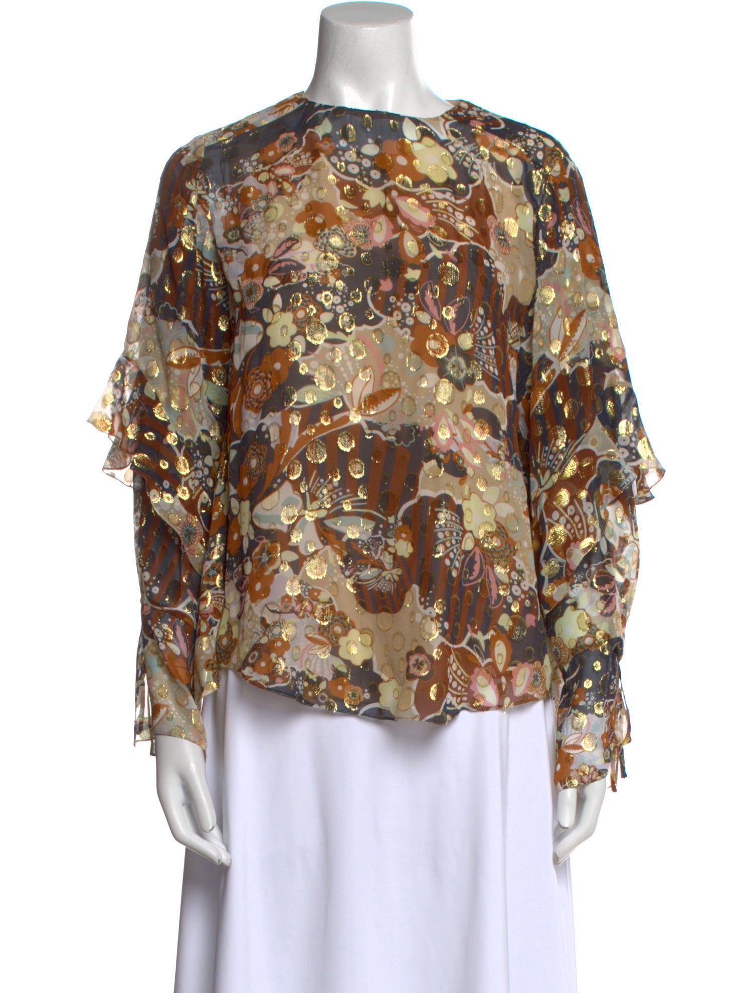 Chloé Silk Floral Print Blouse