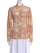 Chloé Silk Floral Print Button-Up Top